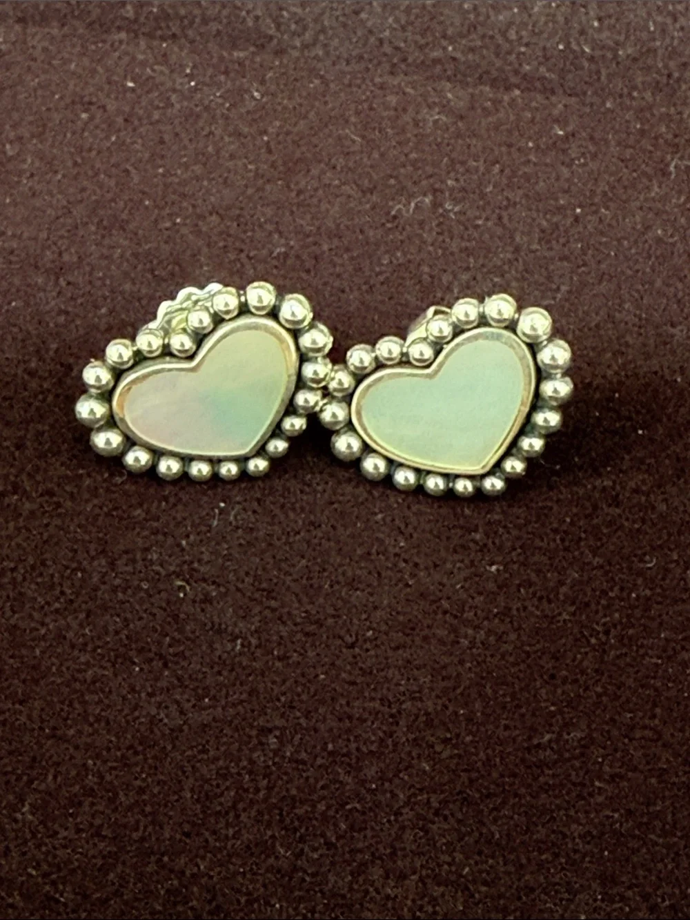 LAGOS Mother-of-Pearl Heart Stud Earrings in Sterling Silver - Picture 2 of 7